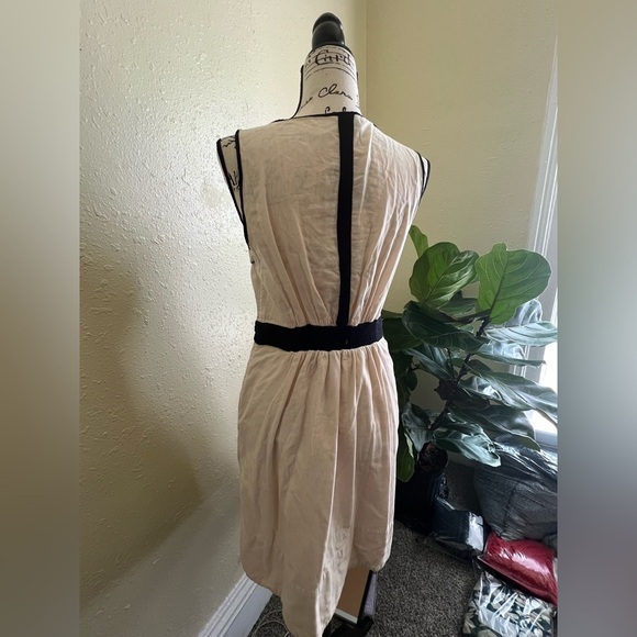 Anthropologie Elegant Cream and Black Dress - Picture 5 of 6